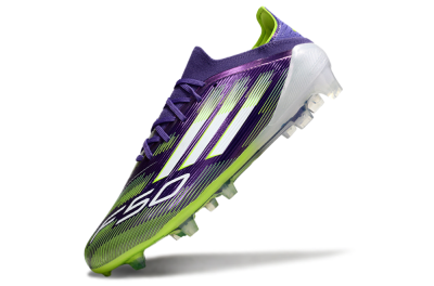 Men's Adidas F50 Elite FG Firm Ground Low-Tops Football Boots - Purple/White/Yellow