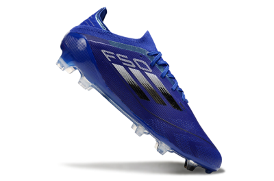 Men's Adidas F50 Elite FG Firm Ground Low-Tops Football Boots - Blue/Silver/Black