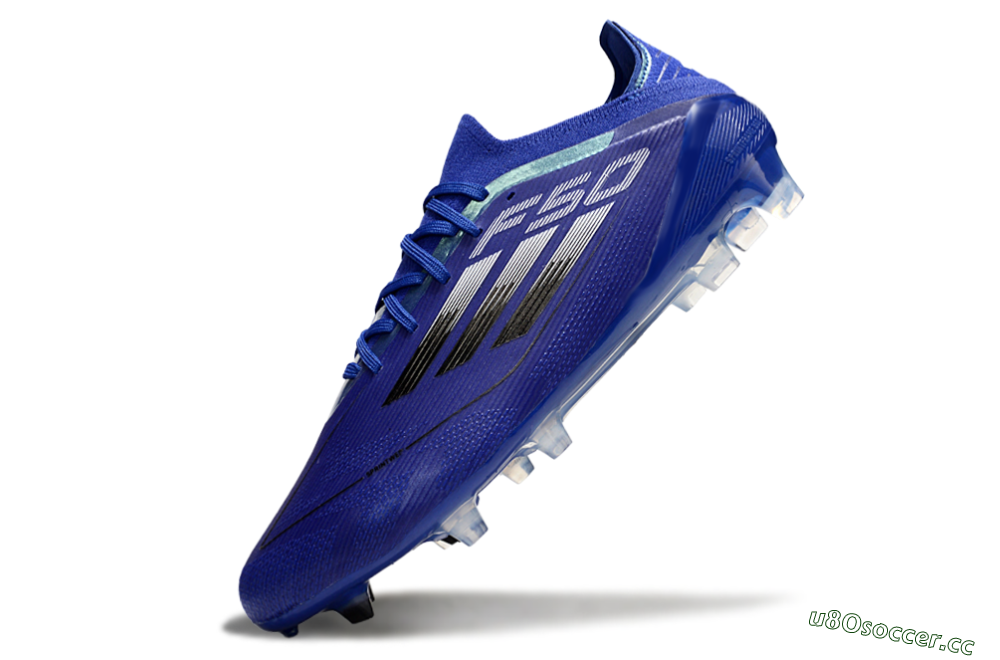 Men's Adidas F50 Elite FG Firm Ground Low-Tops Football Boots - Blue/Silver/Black 5
