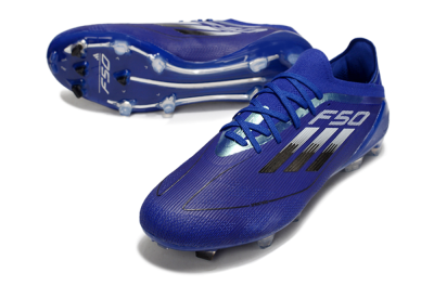 Men's Adidas F50 Elite FG Firm Ground Low-Tops Football Boots - Blue/Silver/Black