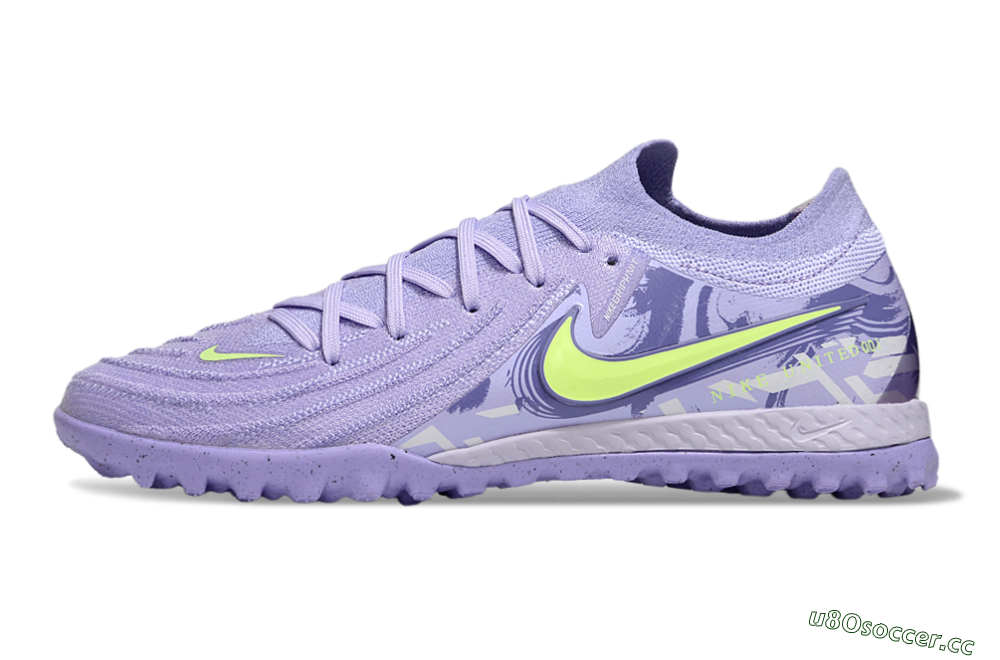 Men's Nike Phantom GX 2 Elite TF Artificial Turf Low-Tops Football Shoes - Purple/Yellow 0