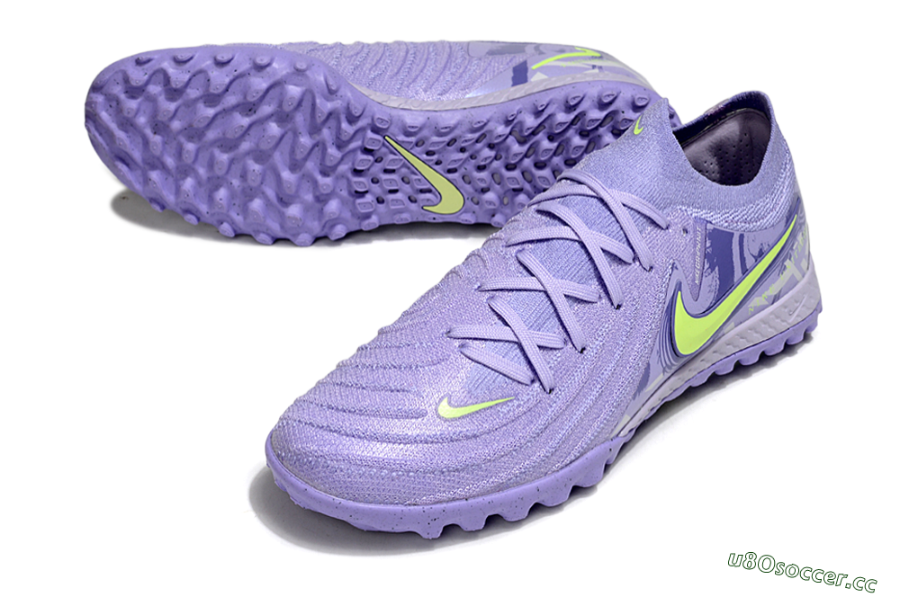 Men's Nike Phantom GX 2 Elite TF Artificial Turf Low-Tops Football Shoes - Purple/Yellow 3