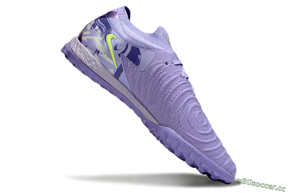 Men's Nike Phantom GX 2 Elite TF Artificial Turf Low-Tops Football Shoes - Purple/Yellow 4