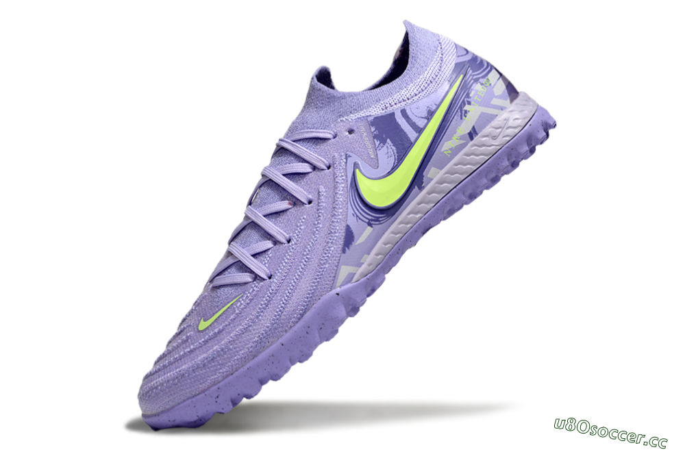 Men's Nike Phantom GX 2 Elite TF Artificial Turf Low-Tops Football Shoes - Purple/Yellow 5