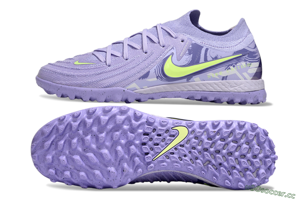 Men's Nike Phantom GX 2 Elite TF Artificial Turf Low-Tops Football Shoes - Purple/Yellow 1