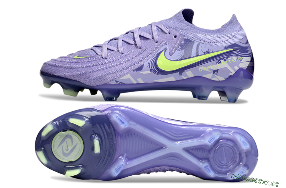 Men's Nike Phantom GX 2 Elite FG Firm Ground Low-Tops Football Boots - Purple/Yellow 1