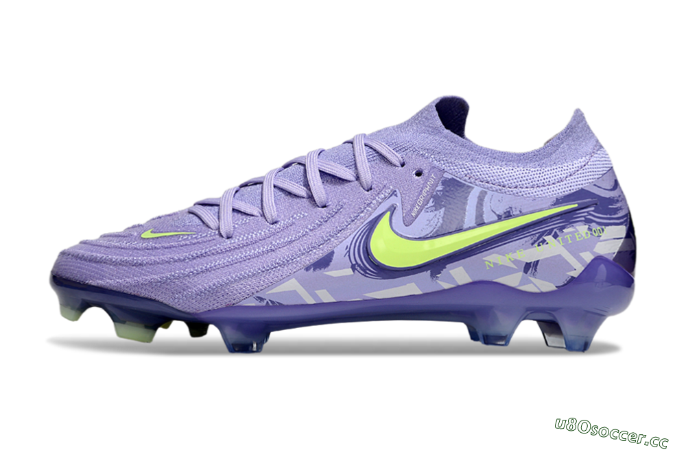 Men's Nike Phantom GX 2 Elite FG Firm Ground Low-Tops Football Boots - Purple/Yellow 0