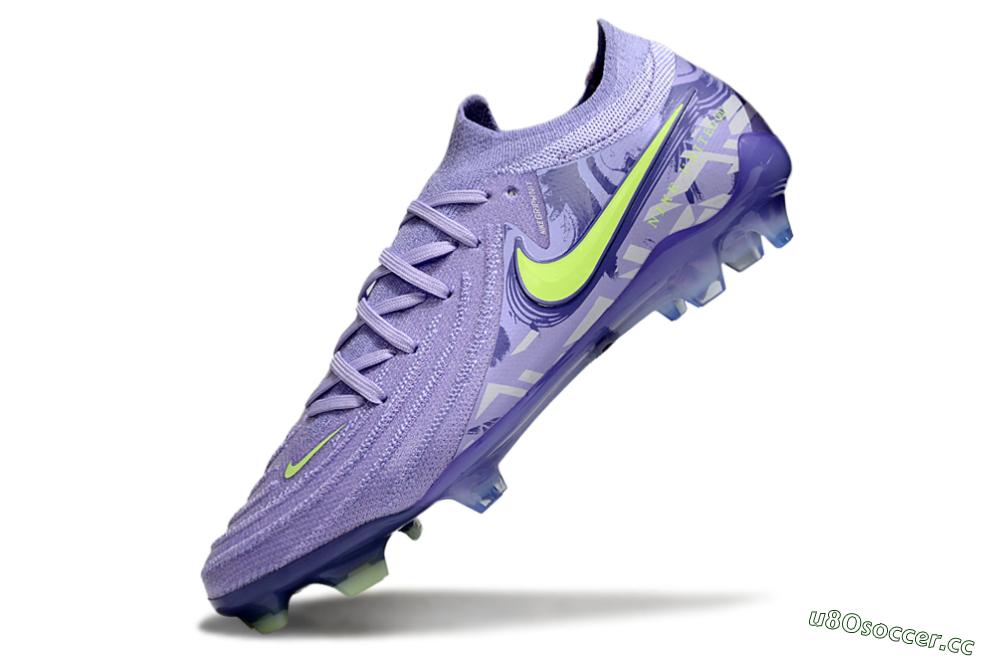 Men's Nike Phantom GX 2 Elite FG Firm Ground Low-Tops Football Boots - Purple/Yellow 5