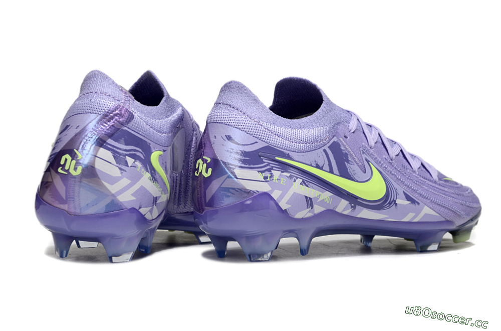 Men's Nike Phantom GX 2 Elite FG Firm Ground Low-Tops Football Boots - Purple/Yellow 6