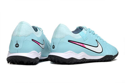 Men's Nike Tiempo Legend 10 Pro TF Artificial Turf Low-Tops Football Shoes - Jade/White/Pink
