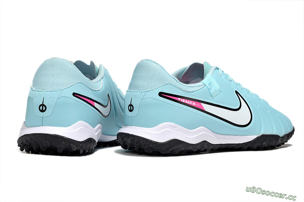 Men's Nike Tiempo Legend 10 Academy TF Artificial Turf Low-Tops Football Shoes - Jade/White/Pink 6
