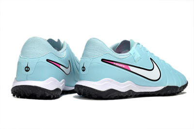 Men's Nike Tiempo Legend 10 Academy TF Artificial Turf Low-Tops Football Shoes - Jade/White/Pink