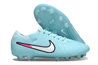 Men's Nike Tiempo Legend 10 Elite FG Firm Ground Low-Tops Football Boots - Jade/White/Pink