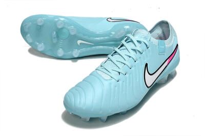 Men's Nike Tiempo Legend 10 Elite FG Firm Ground Low-Tops Football Boots - Jade/White/Pink