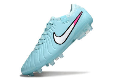 Men's Nike Tiempo Legend 10 Elite FG Firm Ground Low-Tops Football Boots - Jade/White/Pink