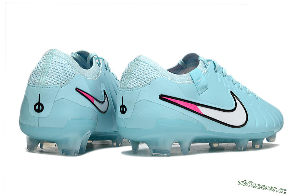 Men's Nike Tiempo Legend 10 Elite FG Firm Ground Low-Tops Football Boots - Jade/White/Pink 6