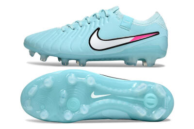 Men's Nike Tiempo Legend 10 Elite FG Firm Ground Low-Tops Football Boots - Jade/White/Pink