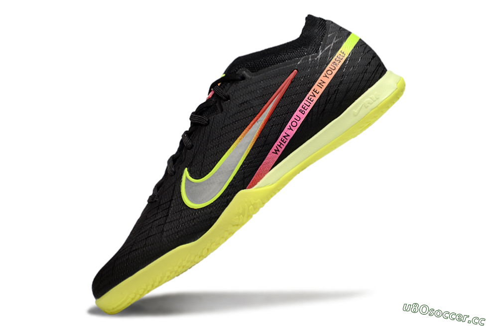 Men's Nike Air Zoom Mercurial Vapor 15 Elite IC Indoor & Futsal Low-Tops Football Shoes - Black/Yellow/Red 5