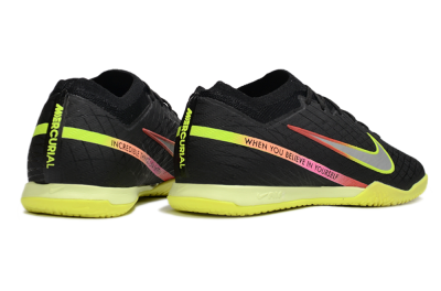 Men's Nike Air Zoom Mercurial Vapor 15 Elite IC Indoor & Futsal Low-Tops Football Shoes - Black/Yellow/Red