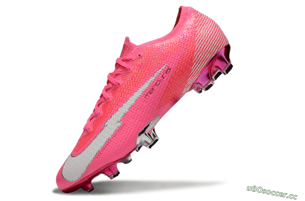 Men's Nike Air Zoom Mercurial Vapor 13 Elite FG Firm Ground Low-Tops Football Boots - Pink/White/Silver 5