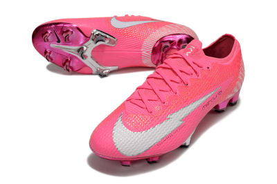 Men's Nike Air Zoom Mercurial Vapor 13 Elite FG Firm Ground Low-Tops Football Boots - Pink/White/Silver