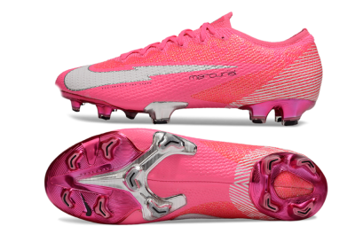 Men's Nike Air Zoom Mercurial Vapor 13 Elite FG Firm Ground Low-Tops Football Boots - Pink/White/Silver