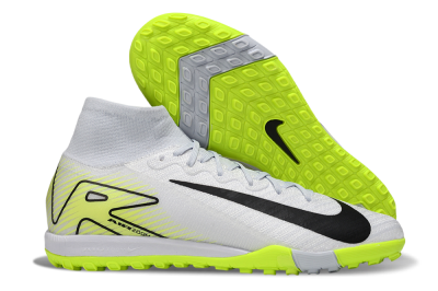 Unisex Nike Air Zoom Mercurial Superfly 10 Elite TF Artificial Turf High-Tops Football Shoes - White/Black/Yellow