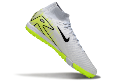 Unisex Nike Air Zoom Mercurial Superfly 10 Elite TF Artificial Turf High-Tops Football Shoes - White/Black/Yellow