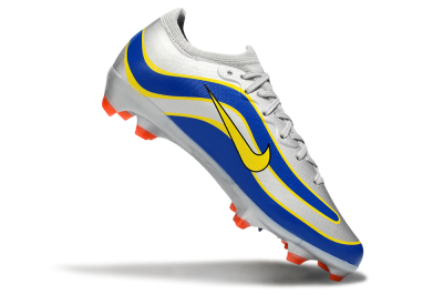 Men's Nike Air Zoom Mercurial Vapor 16 Elite FG Firm Ground Low-Tops Football Boots - Silver/Blue/Yellow