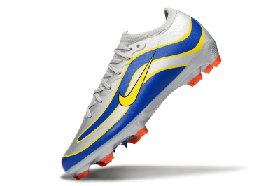 Men's Nike Air Zoom Mercurial Vapor 16 Elite FG Firm Ground Low-Tops Football Boots - Silver/Blue/Yellow