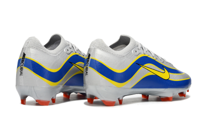 Men's Nike Air Zoom Mercurial Vapor 16 Elite FG Firm Ground Low-Tops Football Boots - Silver/Blue/Yellow
