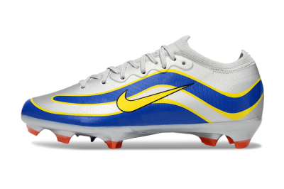 Men's Nike Air Zoom Mercurial Vapor 16 Elite FG Firm Ground Low-Tops Football Boots - Silver/Blue/Yellow