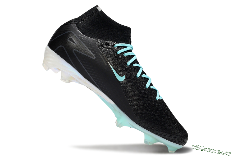 Unisex Nike Air Zoom Mercurial Superfly 10 Elite FG Firm Ground High-Tops Football Boots - Black/Jade 4