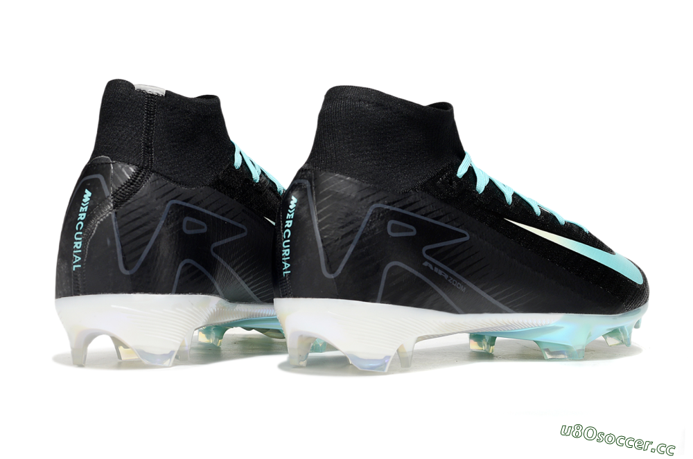 Unisex Nike Air Zoom Mercurial Superfly 10 Elite FG Firm Ground High-Tops Football Boots - Black/Jade 6