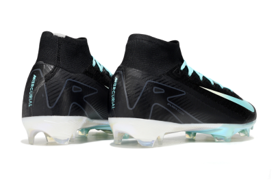 Unisex Nike Air Zoom Mercurial Superfly 10 Elite FG Firm Ground High-Tops Football Boots - Black/Jade