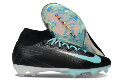 Unisex Nike Air Zoom Mercurial Superfly 10 Elite FG Firm Ground High-Tops Football Boots - Black/Jade