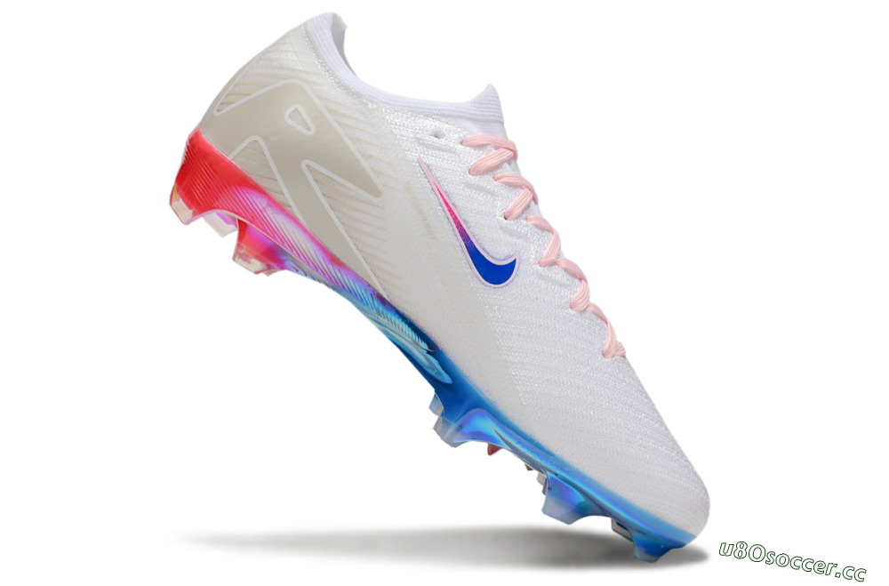 Unisex Nike Air Zoom Mercurial Vapor 16 Elite FG Firm Ground Low-Tops Football Boots - White/Blue/Pink 4