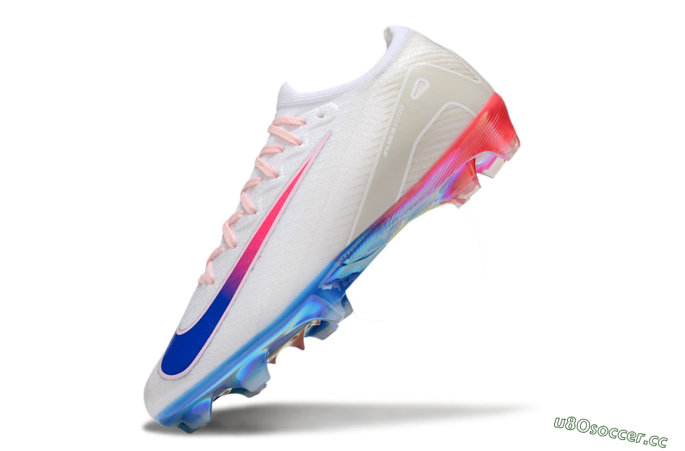 Unisex Nike Air Zoom Mercurial Vapor 16 Elite FG Firm Ground Low-Tops Football Boots - White/Blue/Pink 5