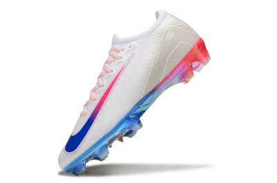 Unisex Nike Air Zoom Mercurial Vapor 16 Elite FG Firm Ground Low-Tops Football Boots - White/Blue/Pink