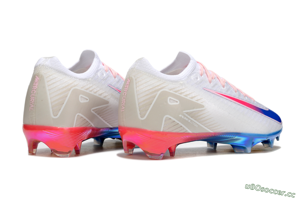 Unisex Nike Air Zoom Mercurial Vapor 16 Elite FG Firm Ground Low-Tops Football Boots - White/Blue/Pink 6