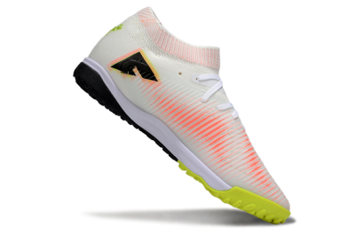 Men's Puma Future 8 Ultimate TF Artificial Turf Low-Tops Football Shoes - White/Pink/Yellow