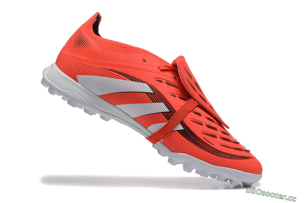 Men's Adidas Predator 25 Elite Foldover Tongue TF Artificial Turf Low-Tops Football Shoes - Red/White 7