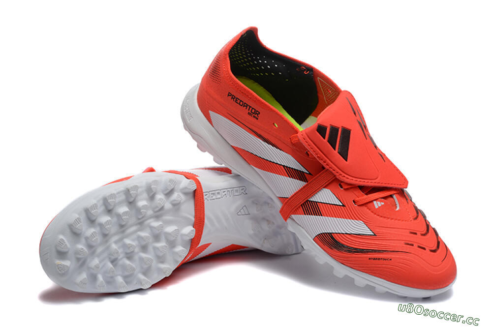 Men's Adidas Predator 25 Elite Foldover Tongue TF Artificial Turf Low-Tops Football Shoes - Red/White 4