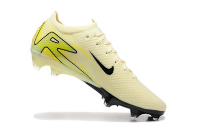 Men's Nike Air Zoom Mercurial Vapor 15 Elite FG Firm Ground Low-Tops Football Boots - Beige/Black/Yellow