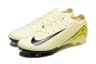 Men's Nike Air Zoom Mercurial Vapor 15 Elite FG Firm Ground Low-Tops Football Boots - Beige/Black/Yellow