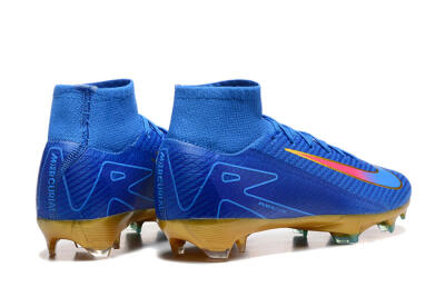 Men's Nike Air Zoom Mercurial Superfly 10 Elite FG Firm Ground High-Tops Football Boots - Blue/Gold/Pink