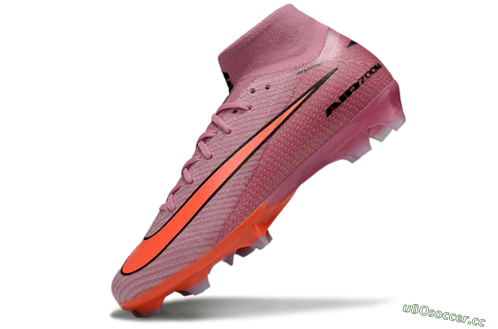 Unisex Nike Air Zoom Mercurial Superfly 9 Elite FG Firm Ground High-Tops Football Boots - Red/Black 5
