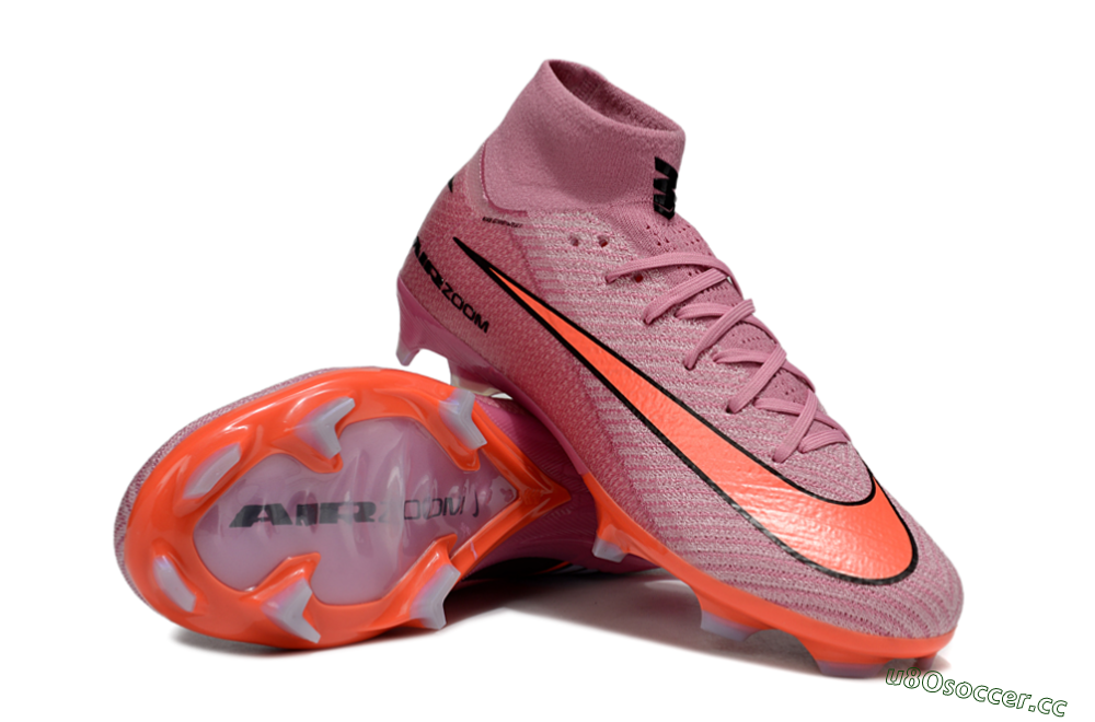 Unisex Nike Air Zoom Mercurial Superfly 9 Elite FG Firm Ground High-Tops Football Boots - Red/Black 3