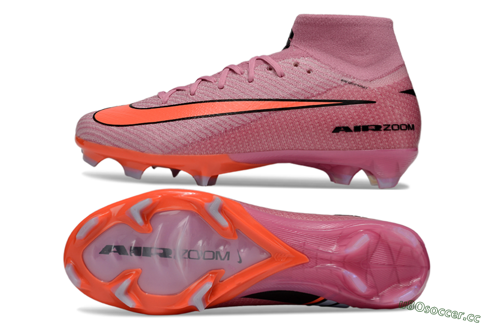 Unisex Nike Air Zoom Mercurial Superfly 9 Elite FG Firm Ground High-Tops Football Boots - Red/Black 1