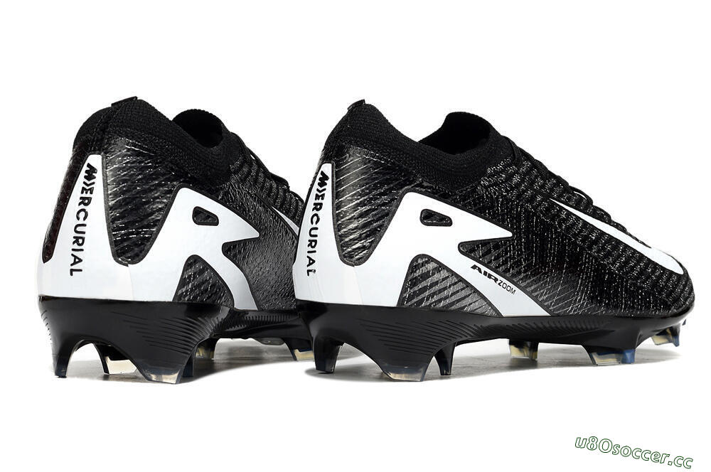 Men's Nike Air Zoom Mercurial Vapor 16 Elite FG Firm Ground Low-Tops Football Boots - Black/White 6